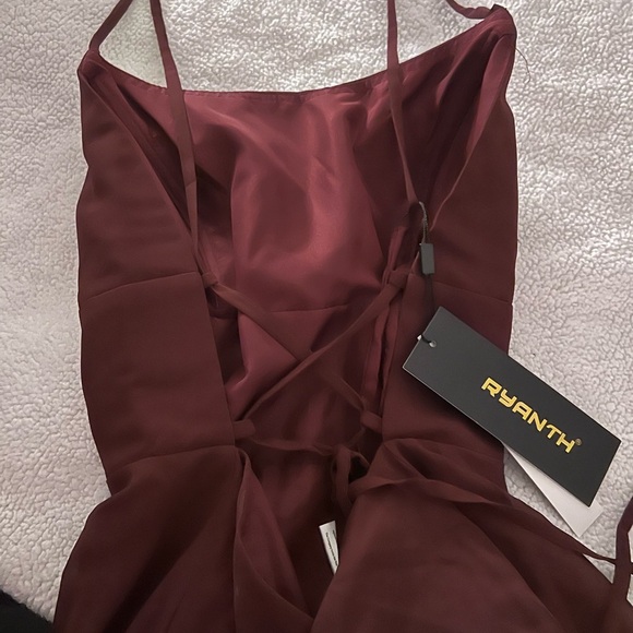 A-line Square Floor-Length Chiffon Prom Bridesmaids Wedding Formal Dresses - Picture 3 of 7